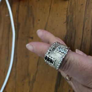 Judith Ripka Sapphire Sterling Silver Ring